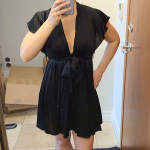 Marciano Silk Flutter Sleeve Dress